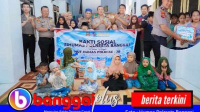 Sambut HUT ke-75 Humas Polri, Polresta Banggai Berbagi Kasih di Dua Panti Asuhan